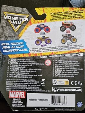 Marvel Captain America Mini Monster Truck - Red & Blue Set Of 3
